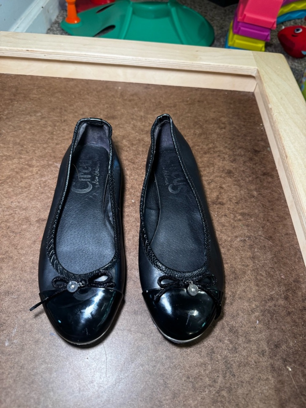 Circus by Sam Edelman Black Ballet Flats with Bow Accent